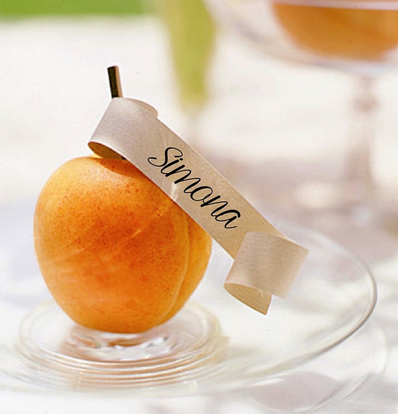 Place card fructe - 101 idei pentru nunta ta