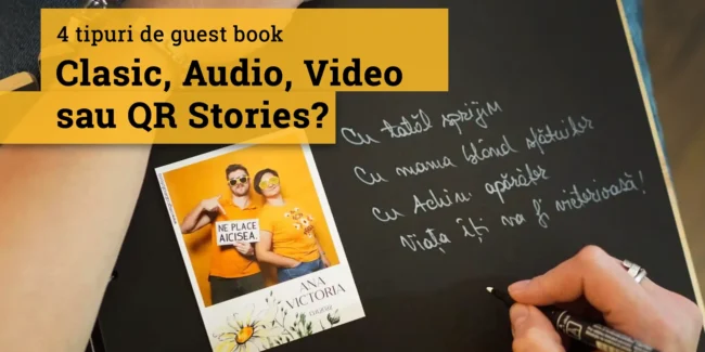 4 tipuri de guest book, clasic, audio guestbook, video guesbook qr stories 4 tipuri de guest book, clasic, audio guestbook, video guesbook qr stories