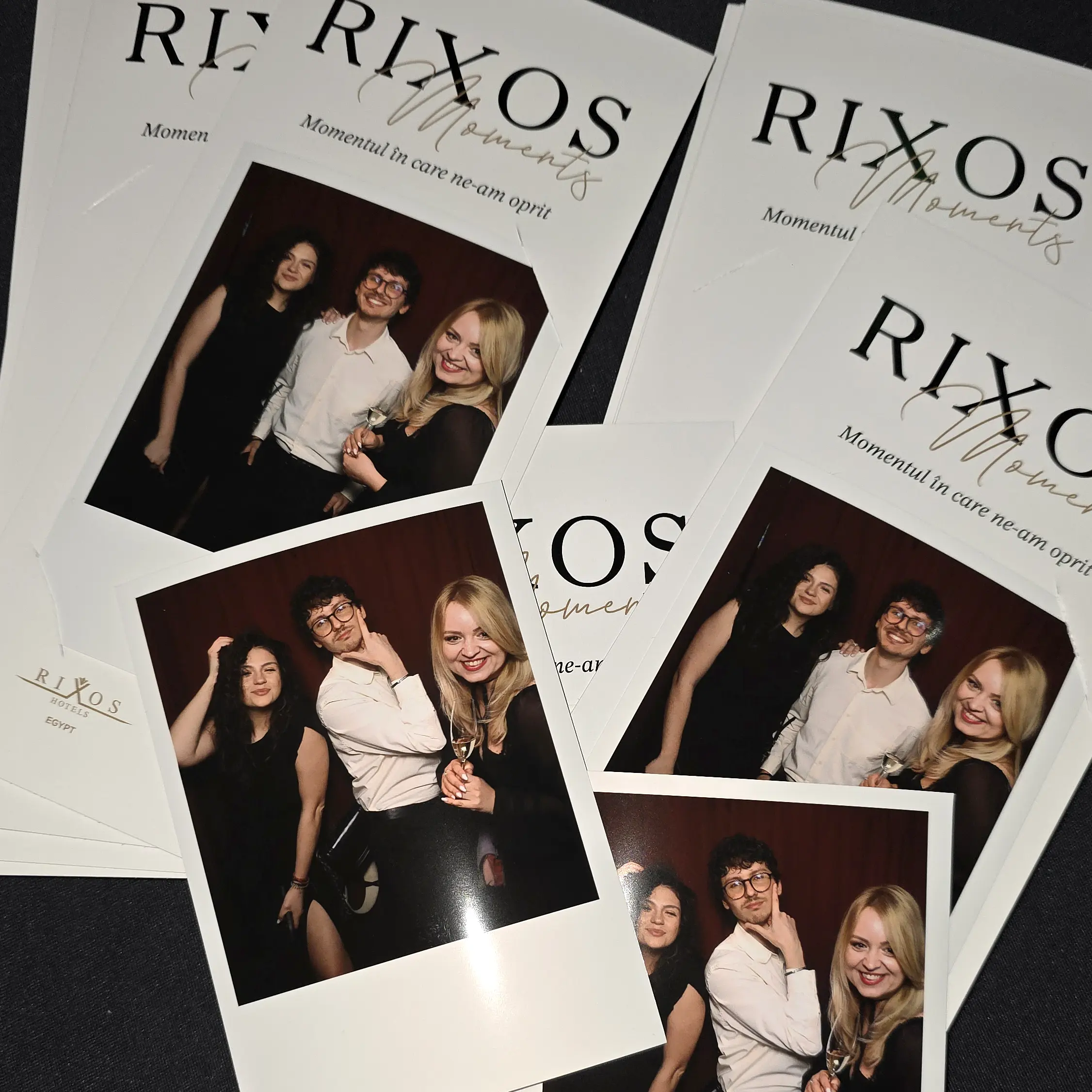 Studiu de Caz: Cabina Foto Inchisa la Gala Rixos Hotels – Palatul Bragadiru 2026 7 Printuri foto polaroid Rixos Moments