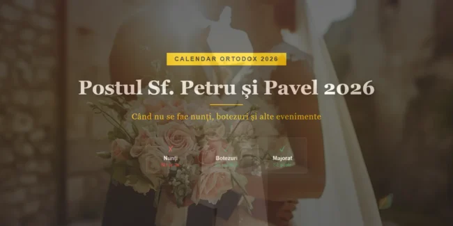 Postul Sf. Petru si Pavel 2026 Postul Sf. Petru si Pavel 2026